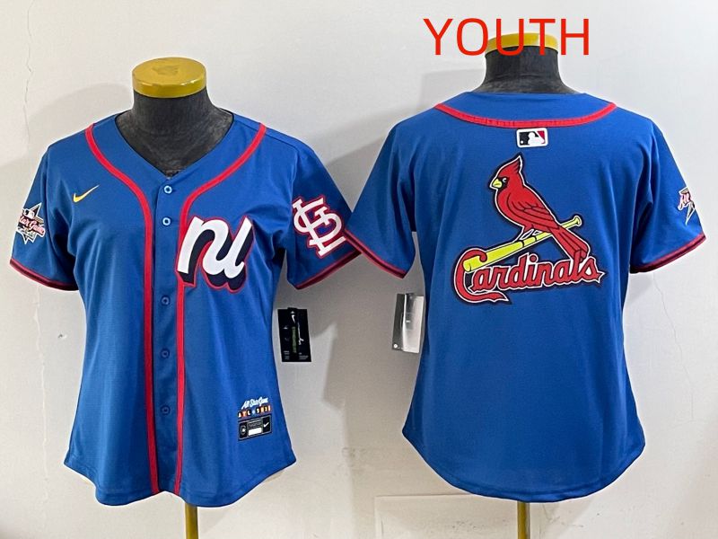 Youth 2025 St.Louis Cardinals Blank Blue All star Nike MLB Jersey style 03
